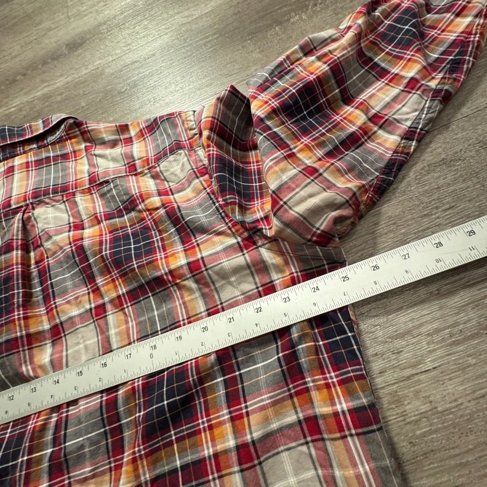 Banana Republic Shirt Mens XL Multicolor Plaid Cotton OCBD Long Sleeve Preppy